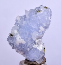 2.6cm BLUE DOLOMITE SELLAITE Crystals Chalcopyrite Quartz Calcite Peru G259 picture