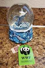 Vintage WWF Humpback Whale  Musical Waterglobe Silvestri plays 