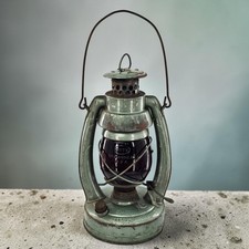 Antique Embury NO 1 Lantern Little Air Pilot Red Dietz Glass Kerosene Warsaw NY picture