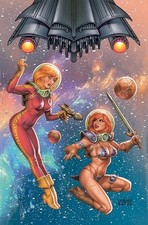 Red Sonja Barbarella #1 Joseph Michael Linsner Metal Variant PRESALE 11/4/26 picture