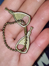 Vtg Pair of 2 YKK Spare Key W/Chain Luggage Lock Suitcase Replacement Padlock picture