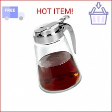 Glass Bottle Syrup Pitcher Honey Maple Syrup Dispenser Retracting Spout 12 oz picture