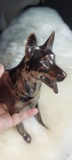 Vintage German Shepherd Dog Figurine Large, Possibly 60s Lusterware picture