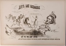 Civil War Capture Jefferson Davis Jeff's Last Skedaddle 1865 St. Louis Cartoon picture