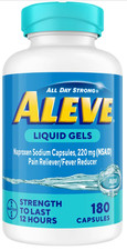Aleve Naproxen Sodium Liquid Gels 160 Cap, Soft Grip Cap picture
