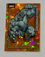 2026 Topps Chrome Marvel Comics Sapphire Abomination #001 Orange #/25 Card picture