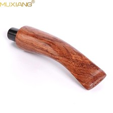 MUXIANG 9mm Handmade Rosewood Pipe Stem Bent Tapered Mouthpiece For Tobacco Pipe picture