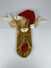 Vintage 1980s Carousel By Guy Reindeer Rudolph Christmas Stocking  picture
