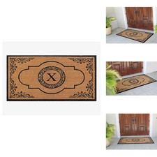 A1 Home Collections Abrilina Coir Monogrammed Double Doormat 72
