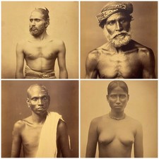 4 Antique Large Albumen Photographs Ceylon Sri Lankan Portraits Charles Scowen picture