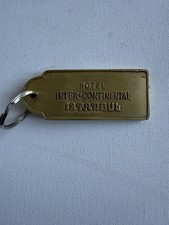 Vintage Hotel Inter-Continental Istanbul Turkey Brass Room Key Chain Room 1409 picture