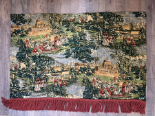 Vintage 5th Avenue Designs Covington FAR PAVILLION Fabric Curtain 54x35w/fringe picture