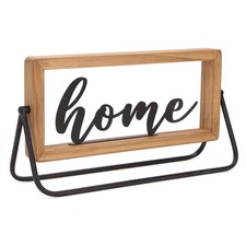NIKKY HOME Wooden Home Sign, Freestanding Cutout Home Letter Sign 1 picture
