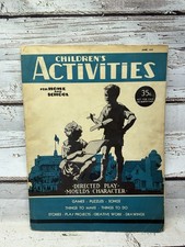VTG Children's Activities For Home And School June 1937 Games Puzzles Magazine picture