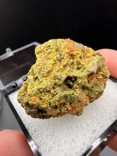 Rare Pyromorphite w/ Wulfenite (Thumbnail) - Brookdale Mine, Pennsylvania picture