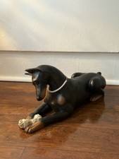 Vintage Universal Statuary Doberman Pinscher Dog Bone Statue Figurine 17