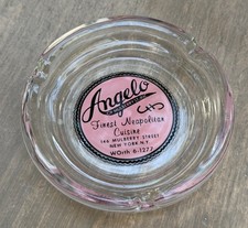 Vintage Angelo of Mulberry Street NYC Advertising Glass Ashtray – Little Italy  picture