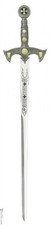 Knights Templar Sword - Silver With Plaque and hardware  Discontinued Item C-94S picture