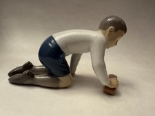 B & G Bing and Grondahl BOY WITH TOY CAR #2320 Porcelain Figurine picture