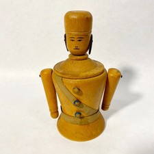 French Forties Wooden Toy Soldier Container picture