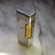Vintage Dunhill Rolla gas lighter silver hairline ⓓ mark Working Condition picture
