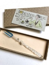 NOS Vintage LEMON Fork SERVER Mid-Century TEAWARE Tea UTENSIL RARE Kitchen MCM picture