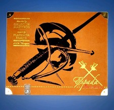 Monte Cristo Espada Guard 50x6 Cigar Box Empty Suede Top Brown w Graphics EUC picture