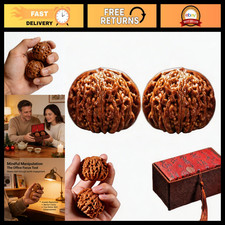 Natural Polished Chinese Wenwan Meditation Walnuts - Irregular Fidget Stress Bal picture
