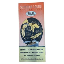1935 D&C Lake Lines Summer Tours Brochure Detroit Cleveland Navigation Co Travel picture