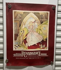 15th annual Texas Renaissance Festival poster real musgrave 28”x22” picture