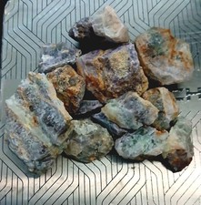 🔥1.5 lb Raw Fluorite Green Purple White Mix Large Small Pieces Lapidary Cab   picture