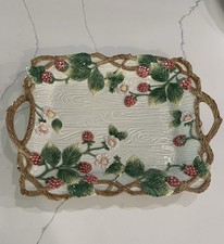 Fitz & Floyd English Garden, Berry Rectangular Platter. 10”L x 9.5”W. picture