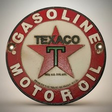 Texaco 1902 Cast Iron Plaque picture