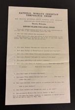 Excellent Early 20th Century Women’s Temperance Movement Document Nebraska picture