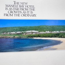 1991 Manele Bay Motel Lana’i Hawaii Vintage Print Ad Travel Tourist Advert Art picture