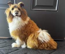 Made From Goat Fur, Lifelike Sheltie Or Collie, 13” Tall X 13” Wide, picture