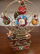 266-Vintage Studio Nova Christmas Ferris Wheel Musical Rotating Figurines picture
