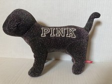 2019-Victoria's Secret Pink Iridescent Glitter Bling 13” Giant Mini Dog  picture