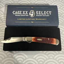 Vintage Case XX Burnt Red Mini Copperlock Pocket Knife New 61749L SS picture