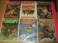 Lot of 6 Eerie & Creepy Magazine #72 83 89 91 94 & 116 VG to FN Warren 235 picture