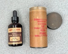 Vintage Bristol's Recording Instrument Ink Bottle W/ Original Tube Box Red #6883 picture