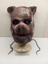 OINKY BURLAP SCARECROW PIG MASK  PROP LATEX HALLOWEEN HAUNT HAND MADE HORROR picture