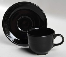 Homer Laughlin Fiesta Black Cup & Saucer 220604 picture