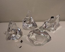 Vintage Franklin Mint Crystal Clear Iceburg Paperweight set (4-pc) picture