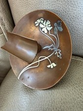 ARTS & CRAFTS- RARE- Heintz Sterling on Bronze  CIGAR  AshTray  PAT. AUG. 27, 12 picture