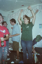 COLLEGE GIRL At COLLEGE PARTY Vintage 1990's 35mm Photo Negative Hand Cut SL34 picture