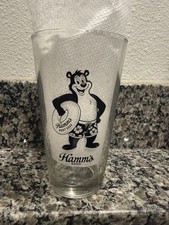 RARE Hamm's VFW Beer Pint Glass. HAMMS BEAR. Veterans Of Foreign Wars Glass picture