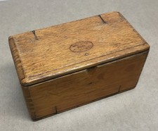 Vtg Singer Sewing Machine Folding Oak Box with Attachments Dated 1889…………[B53] picture