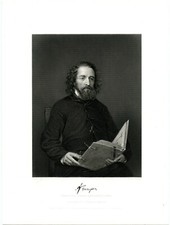 ALFRED LORD TENNYSON, English Poet/Charge of the Light Brigade, Engraving 8667 picture