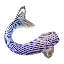 Vtg Pasabahce Turkish Glass Cesm-i Bülbül Nightingales Eye Whale  Sculpture Rare picture